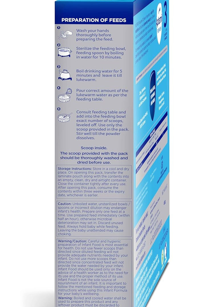 Aptamil Premium Infant Formula Milk Powder for Babies - Stage 3 (12-24 Months) - with Prebiotics and DHA - 400gms - BIB Pack - Image 6